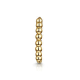 Golden Bead 925 Sterling Silver Hoop Earrings Fine Jewelry Wedding Party Aretes