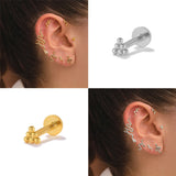 925 Sterling Silver Kraakbeen Piercing Stud Earrings for Women