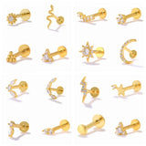 925 Sterling Silver Kraakbeen Piercing Stud Earrings for Women