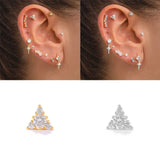 925 Sterling Silver Kraakbeen Piercing Stud Earrings for Women