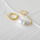 Pearls Earring 925 Silver Zircon Ear Stud Earring Pendientes plata 925