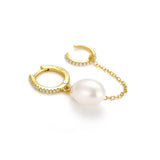 Pearls Earring 925 Silver Zircon Ear Stud Earring Pendientes plata 925
