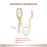 Pearls Earring 925 Silver Zircon Ear Stud Earring Pendientes plata 925