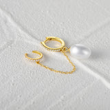 Pearls Earring 925 Silver Zircon Ear Stud Earring Pendientes plata 925