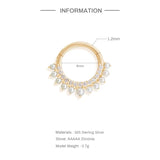 925 Silver Pearl Hoop Earrings Cubic Zircon Jewelry