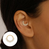 925 Silver Pearl Hoop Earrings Cubic Zircon Jewelry