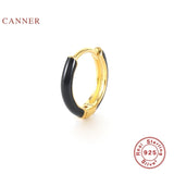 925 Silver Dripping Oil Hoop Earrings Piercing Mom Gift
