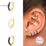 925 Silver Dripping Oil Hoop Earrings Piercing Mom Gift
