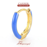 925 Silver Dripping Oil Hoop Earrings Piercing Mom Gift