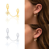 S925 Sterling Silver Stud Earrings with Double Pendant