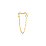 925 Silver Chain Ear Clip Cuff Earrings for Women Jewelry Pendientes