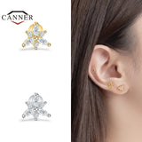 925 Silver Zircon Stud Earrings for Women