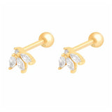 925 Silver Zircon Stud Earrings for Women