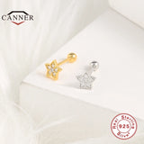 925 Silver CZ Stud Earrings Women Small Piercing Jewelry