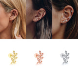 925 Sterling Silver Crystal Zircon Ear Studs for Women