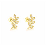 925 Sterling Silver Crystal Zircon Ear Studs for Women