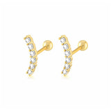 925 Sterling Silver Stud Earrings & CZ Zircon Piercing Earrings