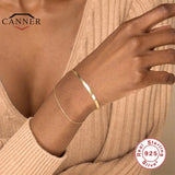 925 Sterling Silver Disc Bracelet For Women Fine Jewelry