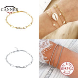 925 Sterling Silver Disc Bracelet For Women Fine Jewelry