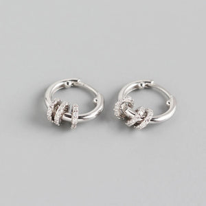 Small Hoop Earrings Circle Ear Bone Earring Silver 925 Jewelry