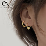 Small Hoop Earrings Circle Ear Bone Earring Silver 925 Jewelry