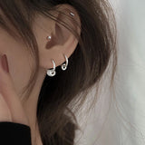 Small Hoop Earrings Circle Ear Bone Earring Silver 925 Jewelry