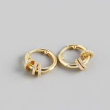 Small Hoop Earrings Circle Ear Bone Earring Silver 925 Jewelry