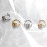 Small Hoop Earrings Circle Ear Bone Earring Silver 925 Jewelry