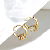 Small Hoop Earrings Circle Ear Bone Earring Silver 925 Jewelry