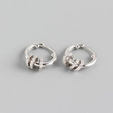 Small Hoop Earrings Circle Ear Bone Earring Silver 925 Jewelry