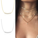 925 Silver Mini Star Cross Necklace for Women