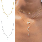 925 Silver Mini Star Cross Necklace for Women