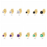 925 Sterling Silver Zircon Stud Earrings Set for Women
