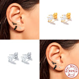 925 Sterling Silver CZ Stud Earrings for Women