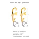 925 Sterling Silver CZ Stud Earrings for Women