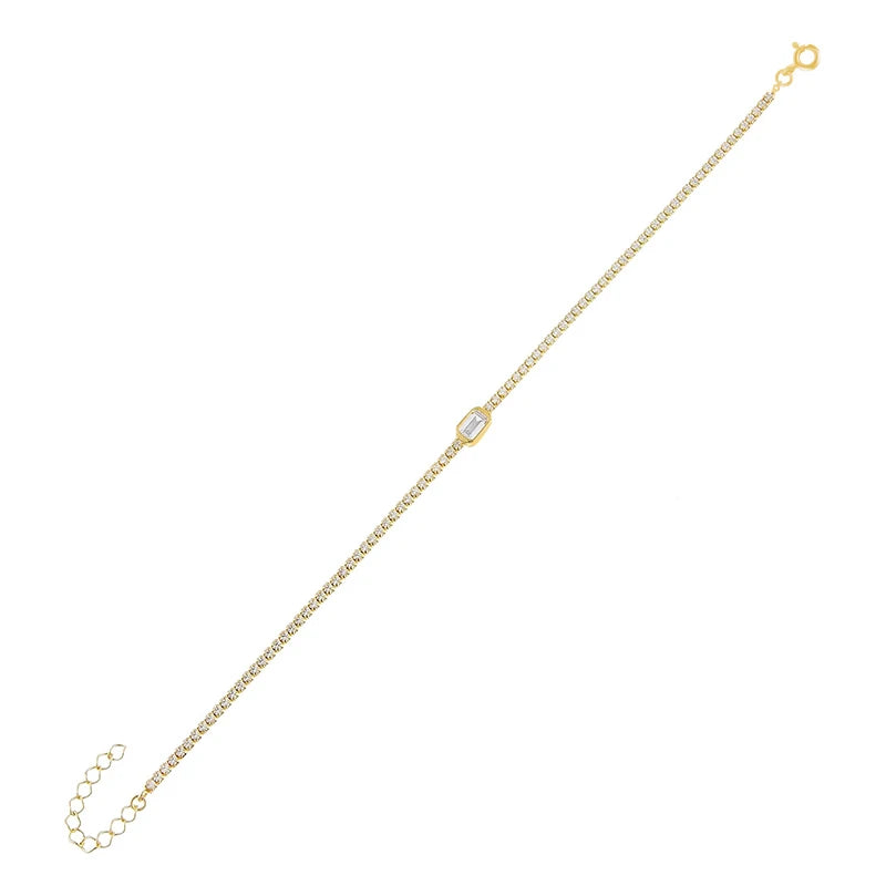 S925 Silver Zircon Bracelet Chain for Women's Jewelry