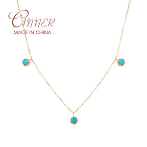 925 Silver Turquoise Pendant Necklace for Women