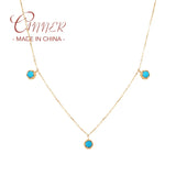 925 Silver Turquoise Pendant Necklace for Women