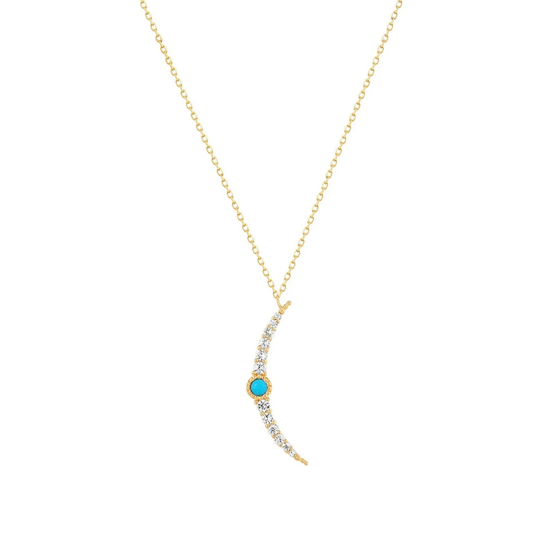 925 Silver Turquoise Pendant Necklace for Women