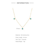 925 Silver Turquoise Pendant Necklace for Women