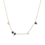 925 Silver Clavicle Necklace Set with Zirconia Pendant