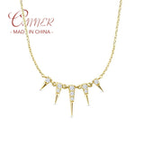925 Silver Chain Zircon Pendant Necklace for Familly Year