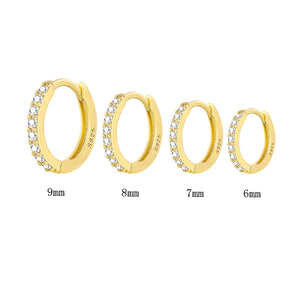 Small Round Hoop Earrings 925 Sterling Silver Jewelry