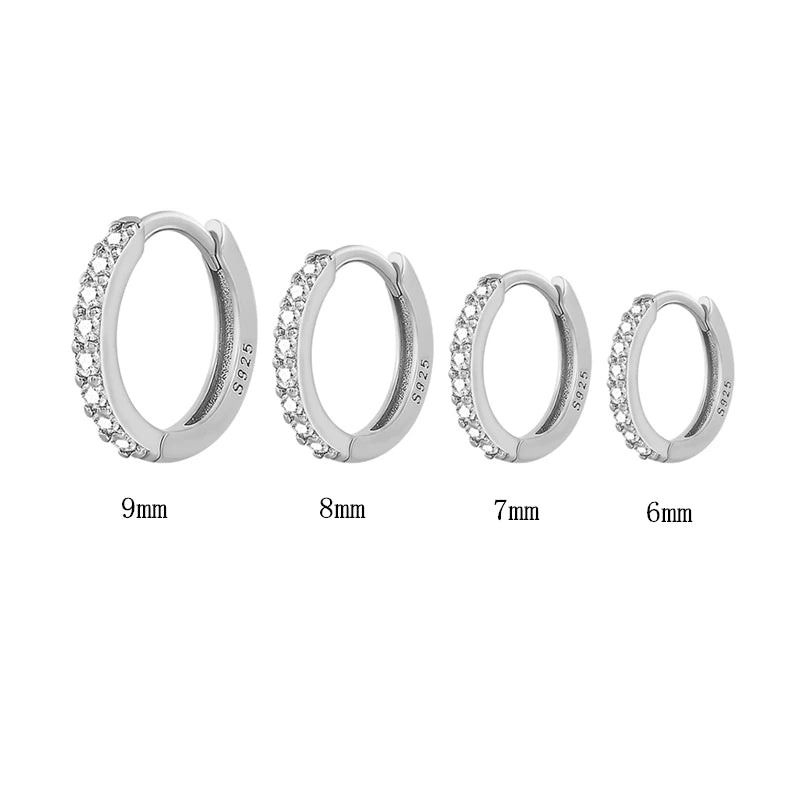 Small Round Hoop Earrings 925 Sterling Silver Jewelry