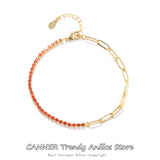 Adjustable Charm 925 Sterling Silver Chain Bracelet for Women