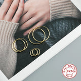 925 Sterling Silver Hoop Earrings for Women Men