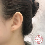 925 Sterling Silver Hoop Earrings for Women Men