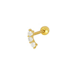 2Pcs 925 Silver 18k Plated Stud Earrings for Women Thread Earring Jewelry