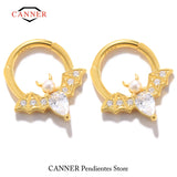 925 Sterling Silver Cartilage Earrings Nose Ring Women Huggie Earings