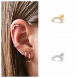 925 Silver Zirconia Labret Lip Ring Cartilage Stud Earrings